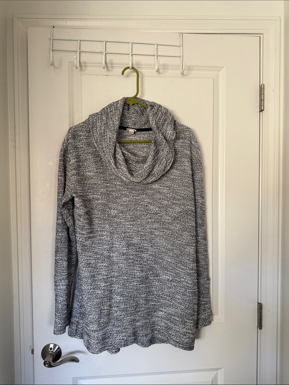 MERINA Gray Cowl Neck Sweater